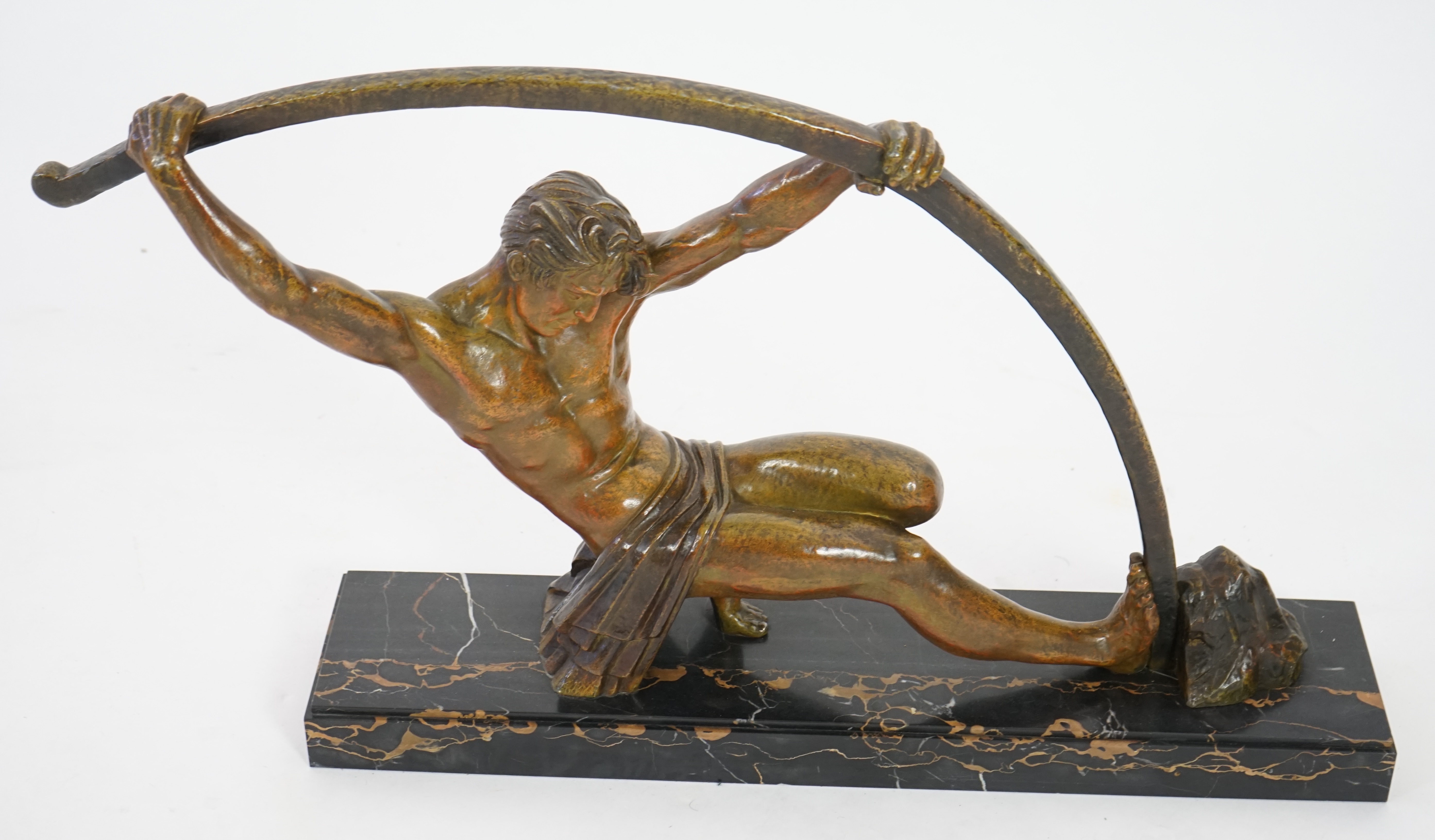 Demétre Haralamb Chiparus (1886-1947), a French Art Deco bronzed spelter group, 'Le Bendeur'